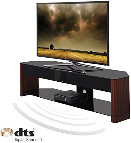 Fitueyes 2-tier Wood Tv Stand with Sound Bar/bluetooth Speakers Sound Stand for up to 65 Inch Tv
