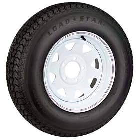- 5-Hole High Speed Spoked Rim Design Trailer Tire Assembly - ST205 75D-14 by 