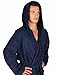 Arus Men's Classic Hooded Bathrobe Turkish Cotton Terry Cloth Robe (S/M,N.Blue)