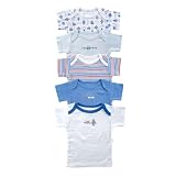 5-Pack Baby Tee Tops, Blue, 6-9 months