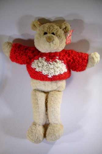 41rk7ilYvzL Gund Teddy Bear wearing Red Sweater with white heart