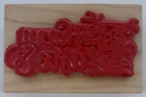 PSX G-1281 Happy Easter Wood Mount Rubber Stamp