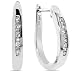 14K WG 0.20 Carat Channel Set Diamond Hoop Earrings