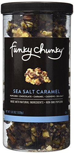 Funky Chunky Sea Salt Caramel Popcorn, Tall Canister, 19 Ounce