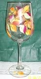 All Purpose Hand Painted Fall Leaf Wine Glasses