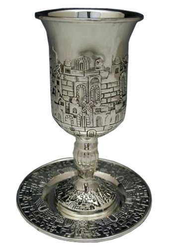 Old City of Jerusalem Kiddush Cup & Saucer