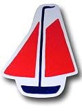 One World - Sailboat Drawer Pull - Red