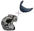 White Tattoo Flip Up Modular Motorcycle Street Sport Bike Full Face Helmet DOT with Smoke Visor (XLarge)