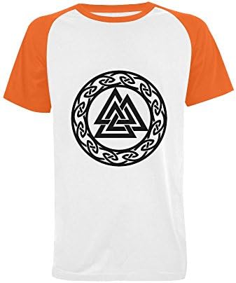 Jonnert Men's Valknut Logo Short Sleeve Raglan T Shirt (USA Size)