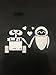 Love Wall-E Vinyl Decal Sticker | Cars Trucks Vans Walls Laptops Cups | White | 7 X 4.1 inches | KCD1298