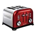 Morphy Richards Accents 44732 4 Slice Toaster, Red