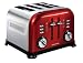 Morphy Richards Accents 44732 4 Slice Toaster, Red
