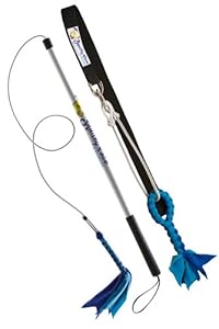 Squishy Face Studio Flirt Pole V2 and Super Tug Dog Exercise Toy Bundle, 36-Inch
