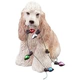 Sandicast Cocker Spaniel buff w/lights ornament Sandicast