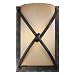 Minka Lavery Aspen II 1974-1-138 Small Glass 1 Light 60w (9"H x 6"W) Sconce Lighting in Aspen Bronze