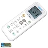 HQRP Universal A/C Remote Control for GREE GUANGDA GUQIAO HAIER HELTON HEMILTON HICON HISENSE HITACHI Air Conditioner / Fahrenheit displaying plus HQRP Coaster