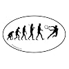 EVOLUTION TENNISSPIELER Aufkleber Autoaufkleber