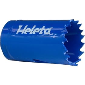1-1 8 Bi-Metal Hole Saw (HSS-M42 Steel) - Used for Iron, Non-Ferrous Metals, Alloy Steel, Stainless... by Heleta