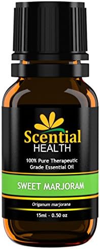 Scential Health Sweet Marjoram Essential Oil 15ml (.5oz) 100% Certified Pure Therapeutic Grade Essential Oil With No Fillers, Bases or Additives AND ZERO Carrier Oils