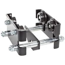 CM 84A Series Heavy Duty Rolled Steel Manual Plain Trolley with Hook Mounted, 2000 lbs Capacity, 24" Minimum Radius Curve