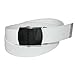 CTM Cotton Adjustable Belt with Nickel Buckle, White