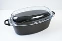 hochwertiger Handguss Bräter 40 x 24 cm incl. Glasdeckel Vital-Fit***** MADE IN GERMANY