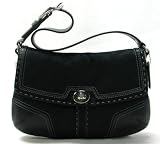 AUTHENTIC COACH HAMPTONS BLACK SIGNATURE SMALL FLAP 11574 by 
