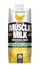 CytoSport Muscle Milk Ready-to-Drink Shake, Banana Creme, 17 Ounce Cartons (Pack of 12)