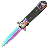 M Tech Rainbow Pocket Dagger Stiletto Folding Knife