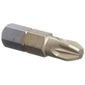 Wera Series 1 855/1 TiN Industrial Bit, Pozidriv PZ 3, 1/4" Drive