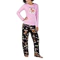 Rudolph Angel Fleece PJ Set - Pink