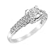 14K white gold diamond ring with 62 Rounds (center stone not included)