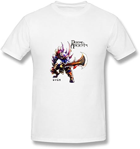 XUEJW Men's DotA 2 Rogueknight Cotton Round Collar T Shirt,L,White