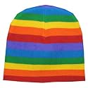 RAINBOW STRIPED KNIT BEANIE SKULL CAP HAT
