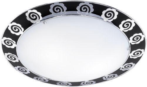 Honsel Leuchten 26782 Honsel Deckenleuchte chrom Glas wei&szlig; Preisvergleich