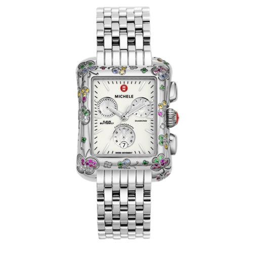 Best Price MICHELE Fleur Butterfly Colored Stones Stainless Steel Bracelet