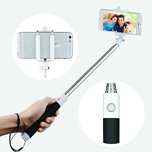 Flick Stick PRO, 3 in 1 Self Portrait Monopod, Wireless Bluetooth Selfie Stick 2015 Model for IPhone IOS & Android, Adjustable, Extendable, Built in Remote Shutter, Rechargeable Battery, Black, 2015