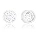 18k White Gold Plated Cubic Zirconia Round Cut Unisex Solitaire Stud Earrings (2.00 carats)