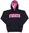 Girls Sweatshirt Gymnastics Hawaiian Hoodie Black With Pink