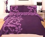 Chelsea Aubergine Purple Single Duvet Quilt Cover Set
