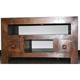 Dakota TV Unit with 2 Drawers Dark Shade