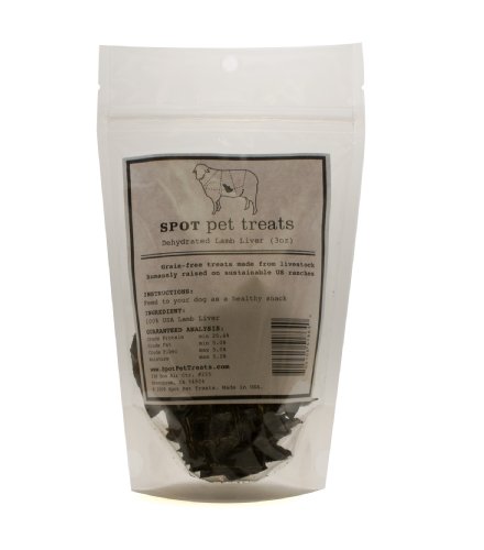 Spot Pet Treats Dehydrated Lamb Liver Pet Treats, 3-Ounce Bags (Pack of 3)