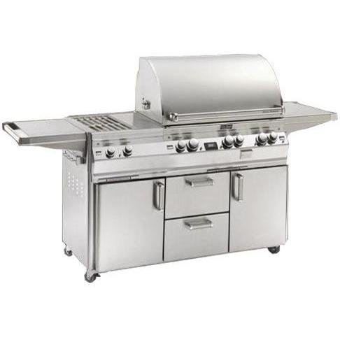 Fire Magic Gas Grills Echelon E660 Natural Gas Grill W One Infrared Burner & Double Side Burner On Cabinet Cart
