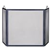 Woodfield Black 3-fold Wrought Iron Screen for Fireplace