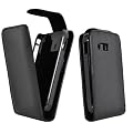 Accessory Master - Funda de cuero con protector de pantalla para Samsung Galaxy y s5360, color negro
