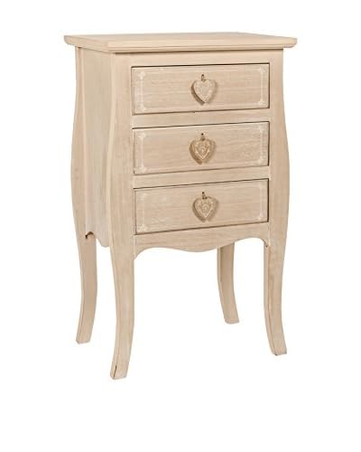 Shabby Chic Cassettiera Amelia 3C Naturale