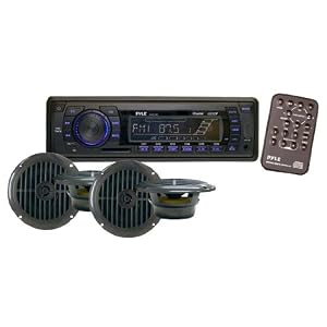 Pyle PLMRKT14BK In-Dash Marine AM/FM PLL Tuning Radio with USB/SD/MMC Reader