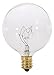 KOR (Pack of 10) G16.5 Clear FinshDecorative (E12) Candelabra Base Globe Shape Incandescent 120V G16 1/2 Light Bulbs (40)