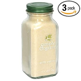 Simply Organic Garlic Powder Certified Organic, 3.64-Ounce Containers  (Pack of 3)