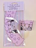 12 x JLS Cupcake wraps design in pink
